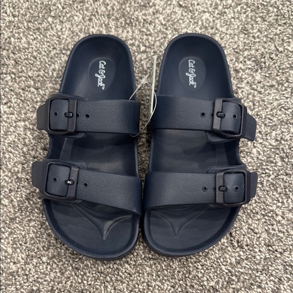 Cat & Jack Navy Buckle Sandals - Picture 1 of 4